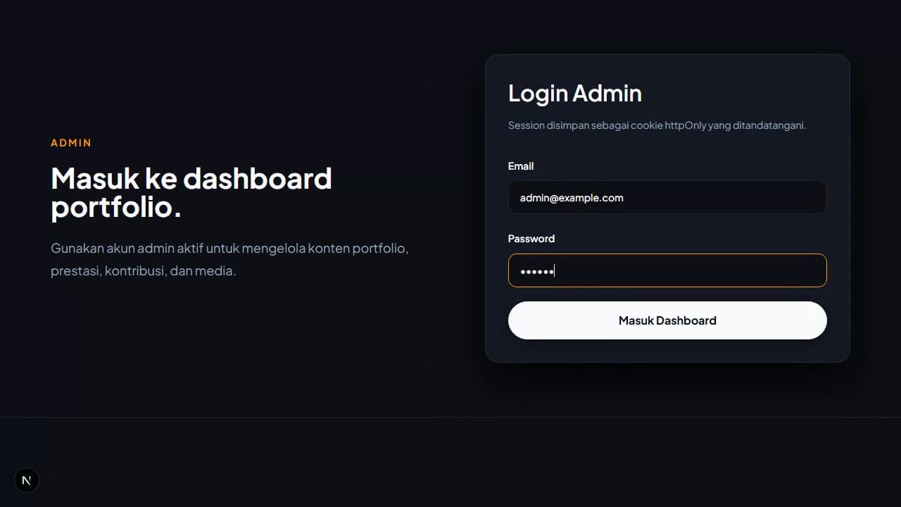Antarmuka & Fitur Utama - Website Portfolio Profesional & Headless CMS
